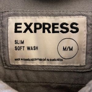 Express cotton twill button down. Medium slim